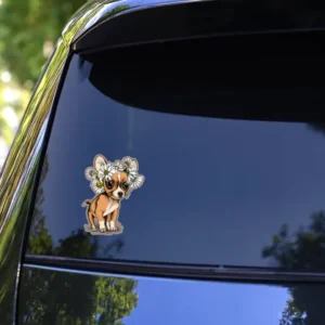 Flower Chihuahua Sticker