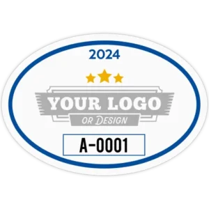 Oval Parking Permit with Your Logo