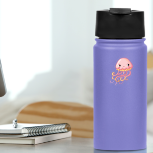 Adorable Pink Jellyfish Sticker