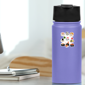 Cute I Love Sushi Rolls Sticker