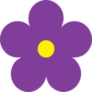 Printed Purple Daisy Flower Magnet