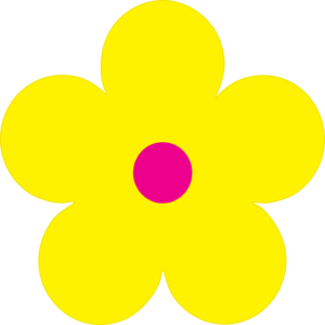 Printed Yellow Daisy Flower Magnet