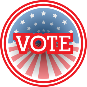 Vote Flag Circle Magnets