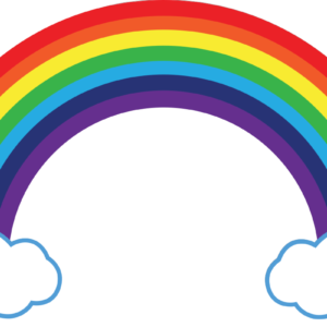 Rainbow Magnet With Clouds