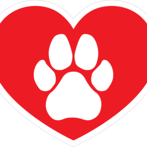 I Love My Dog Heart With Paw Magnet