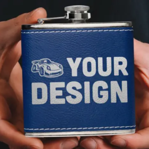 Custom Engraved Leatherette Flask (6 oz)