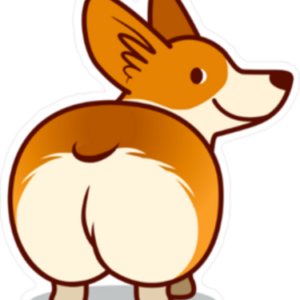 Welsh Corgi Butt Sticker