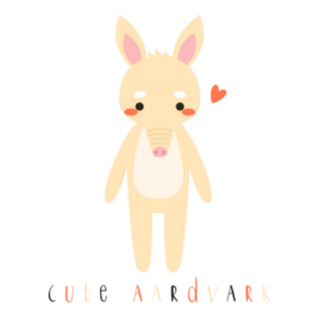Cute Cartoon Aardvark Sticker - Image 2