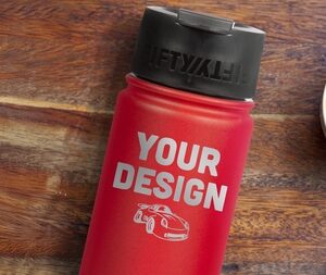 Custom Engraved 16 oz Bottle With Flip Lid