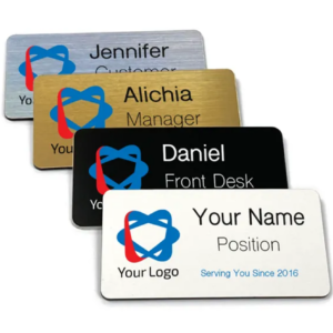 Large Plastic Rectangle Name Tags